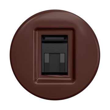 Reblig - Retro duomenų lizdas be rėmelio, rudos spalvos