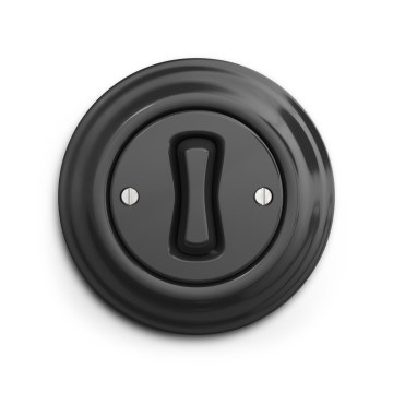 Reblig - Retro laiptų jungiklis su rėmeliu Nr. 6, antracito spalvos