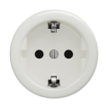 Reblig - Retro sieninė rozetė be rėmo SCHUKO 230 V/16 A, keramikinė, balta