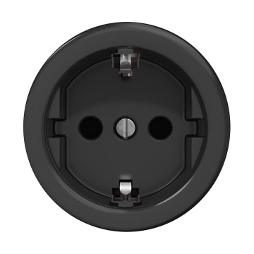 Reblig - Retro sieninis namų lizdas be rėmelio SCHUKO 230V/16A juodas