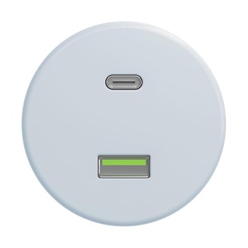 Reblig - Retro USB lizdas A+C be rėmelio, mėlynas