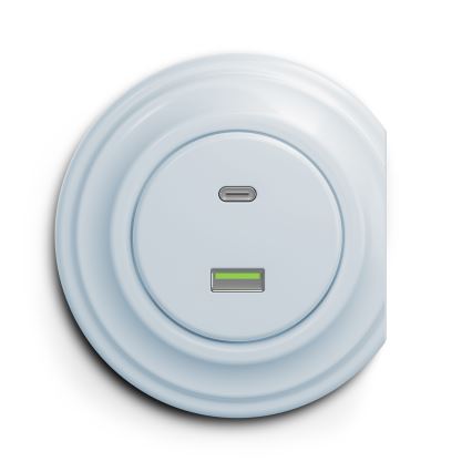 Reblig - Retro USB lizdas A+C be rėmelio, mėlynas