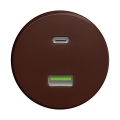 Reblig - Retro USB lizdas A+C be rėmo, rudos spalvos