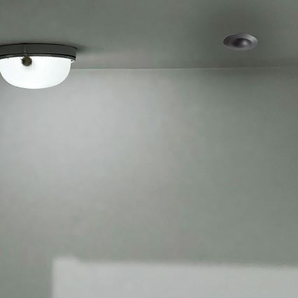 Recessed motion jutiklis PIR 360° 500W/230V juoda