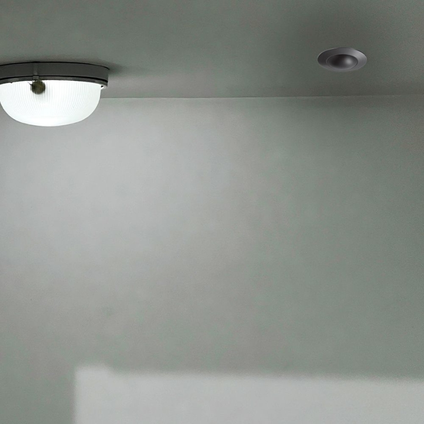 Recessed motion jutiklis PIR 360° 500W/230V juoda