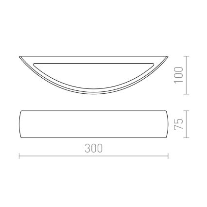 RED - Design Rendl - R10266 - Sieninis šviestuvas CRESCENT R7s/80W/230V