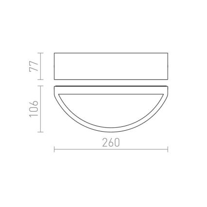 RED - Design Rendl - R10364 - Sieninis lauko šviestuvas LESA 1xE27/26W/230V IP54