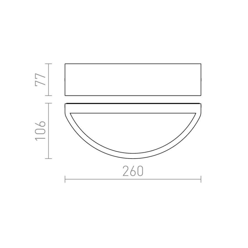 RED - Design Rendl - R10364 - Sieninis lauko šviestuvas LESA 1xE27/26W/230V IP54
