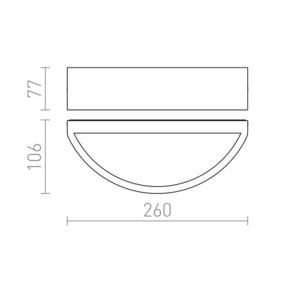 RED - Design Rendl - R10365- Lauko sieninis šviestuvas LESA 1xE27/26W/230V IP54