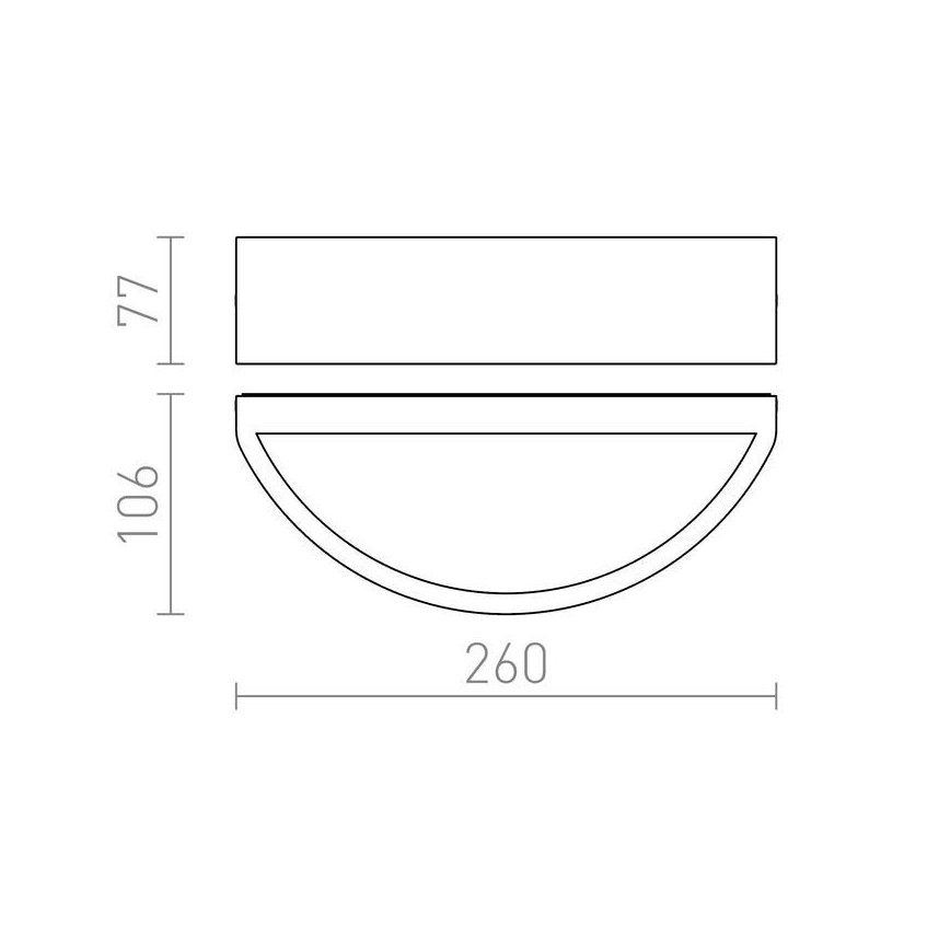 RED - Design Rendl - R10365- Lauko sieninis šviestuvas LESA 1xE27/26W/230V IP54