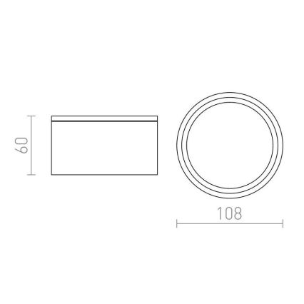 RED - Design Rendl - R10428 - Lauko lubinis šviestuvas MERIDO 1xGX53/11W/230V IP44 baltas