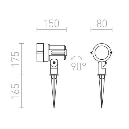 RED - Design Rendl - R10527 - LED Lauko šviestuvas GARY LED/10W/230V IP65 pilkas