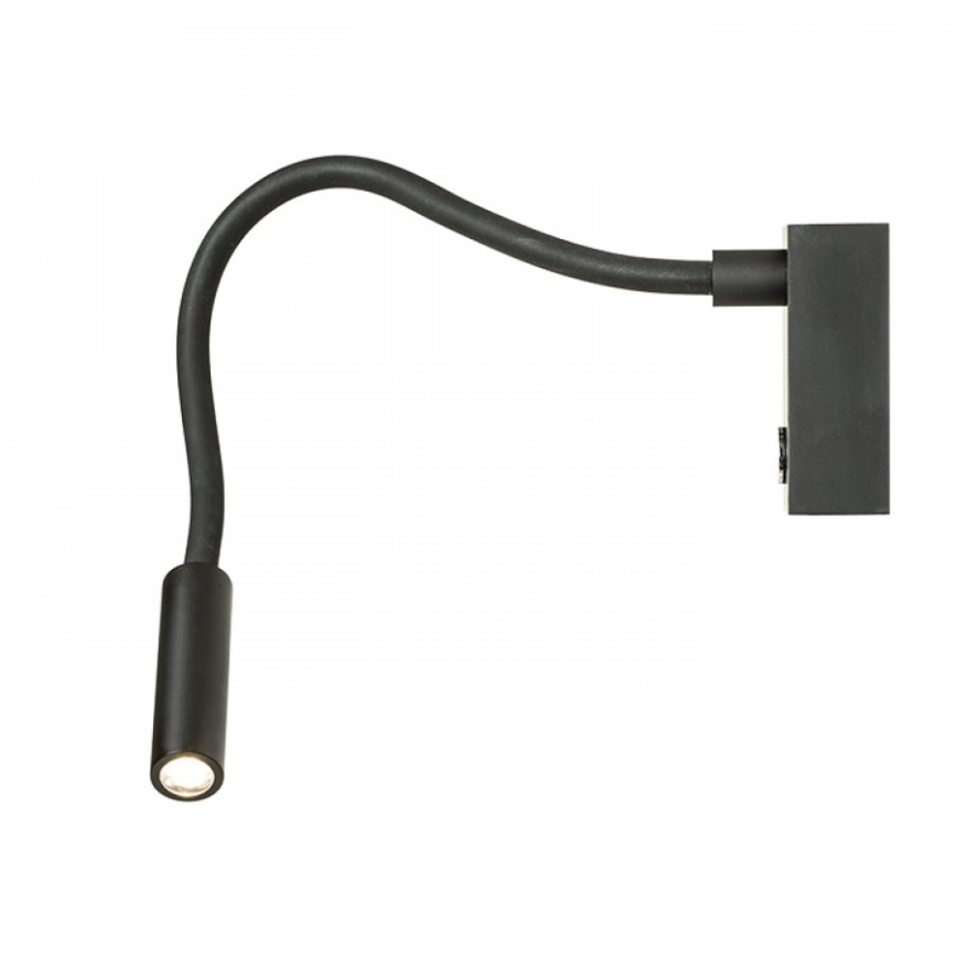 RED - Design Rendl - R10541 - LED Lanksti stalinė lempa AIM LED/3W/230V juoda