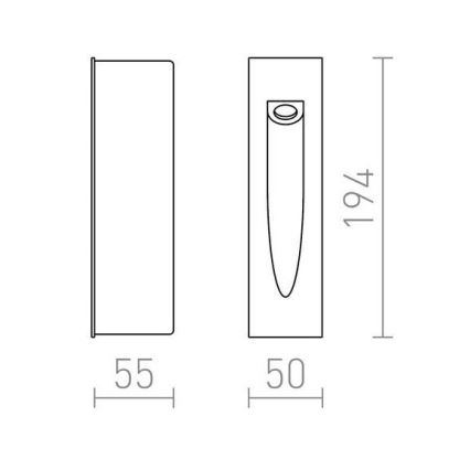 RED -Design Rendl-R10545- LED Įmontuotas lauko šviestuvas GAP LED/3W/230V IP54