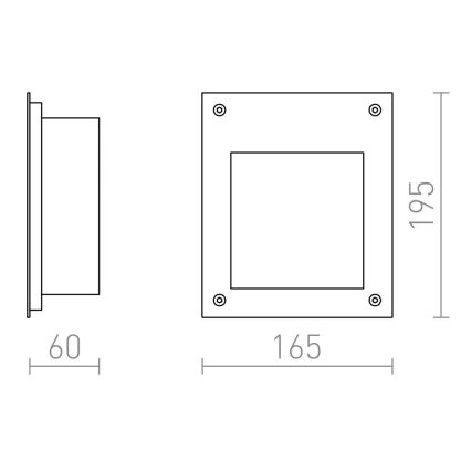 RED- Design Rendl-R10546 - LED Įmontuotas lauko šviestuvas AKORD LED/3W/230V IP65