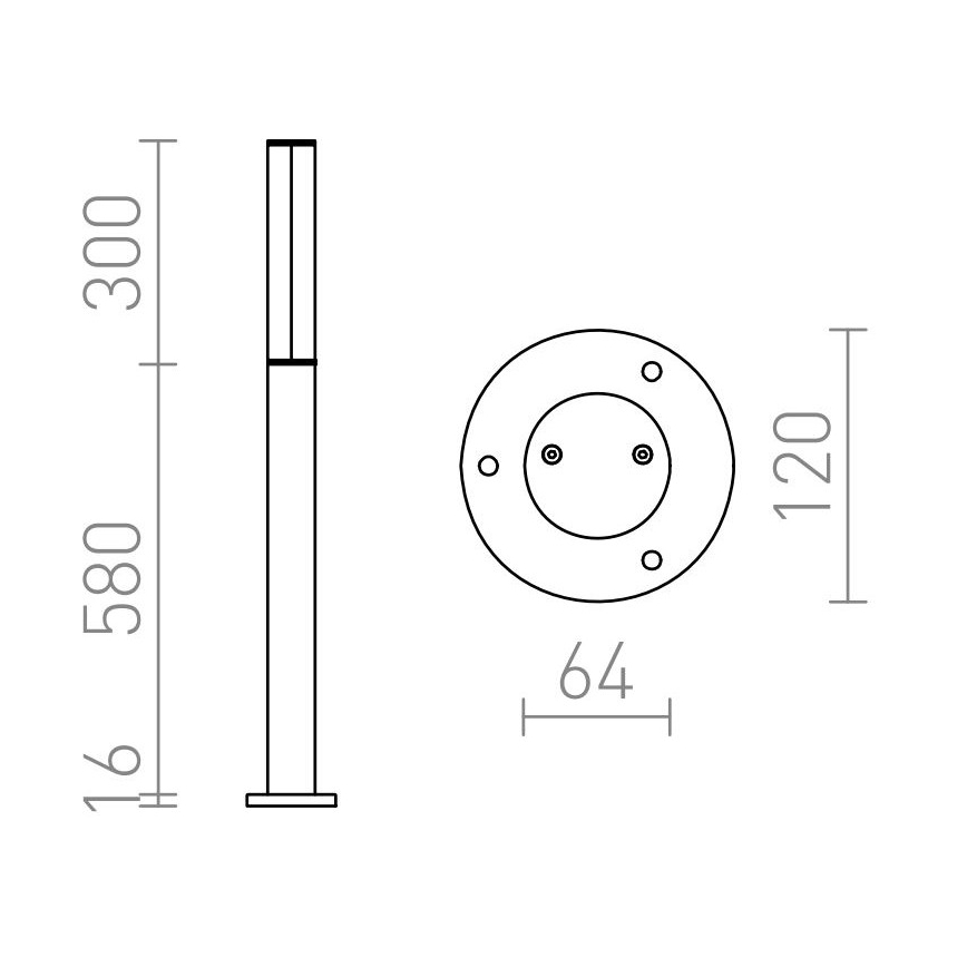 RED - Design Rendl - R10548 - LED Lauko lempa VADIS LED/8W/230V IP54