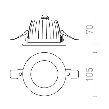 RED - Design Rendl-R10565- LED Vonios įleidžiamas šviestuvas AMIGA 8W/230V IP65