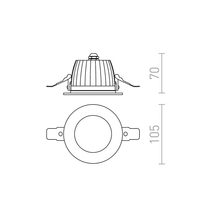 RED - Design Rendl-R10565- LED Vonios įleidžiamas šviestuvas AMIGA 8W/230V IP65