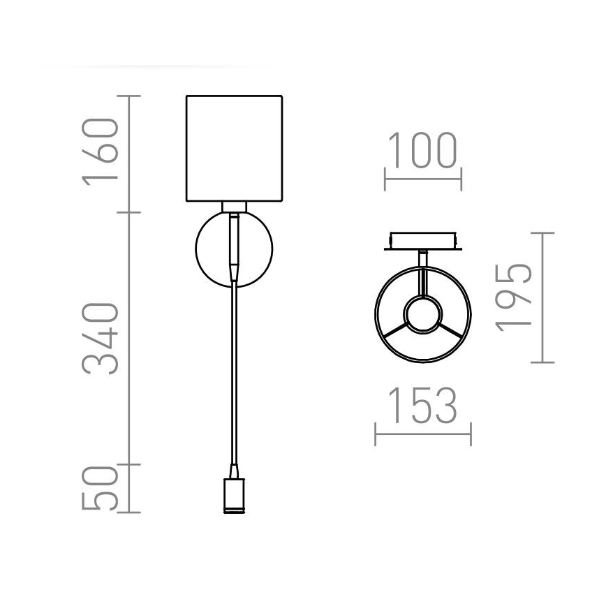 RED - Design Rendl - R10580 - LED Sieninė lempa VERSA 1xE27/42W/230V + LED/3W