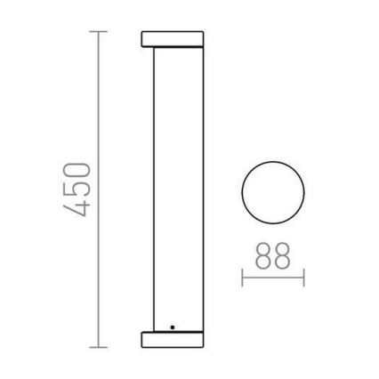 RED - Design Rendl - R11171 - LED Lauko lempa SONET LED/7W/230V IP54 antracitas