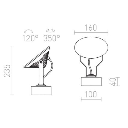 RED - Design Rendl - R11753- LED Sieninis lauko šviestuvas FOX LED/9W/230V IP65