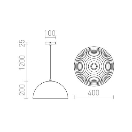 RED - Design Rendl - R11766 - Pakabinamas sietynas CARISSIMA 1xE27/42W/230V