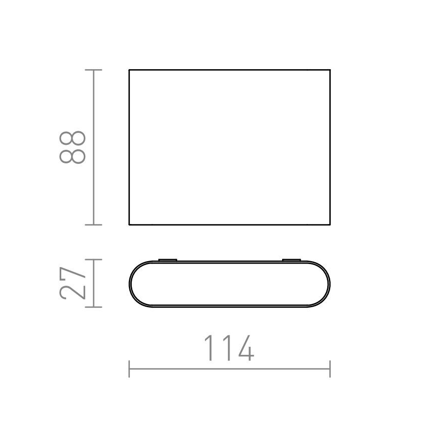 RED-Design Rendl-R12012- LED Sieninis lauko šviestuvas CHOIX 2xLED/3W/230V IP54