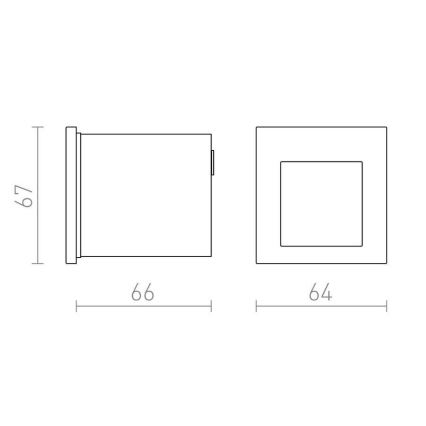 RED - Design Rendl-R12015 - LED Įmontuotas lauko šviestuvas TESS LED/3W/230V IP54 antracitas