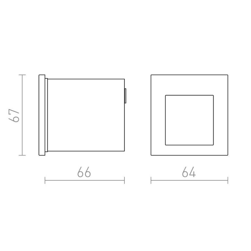 RED - Design Rendl-R12015 - LED Įmontuotas lauko šviestuvas TESS LED/3W/230V IP54 antracitas