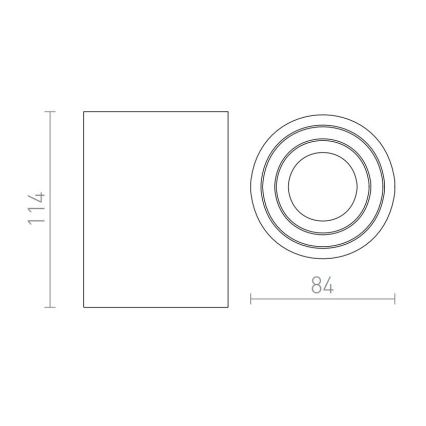 RED - Design Rendl - R12044 - Akcentinis šviestuvas MOMA 1xGU10/35W/230V baltas