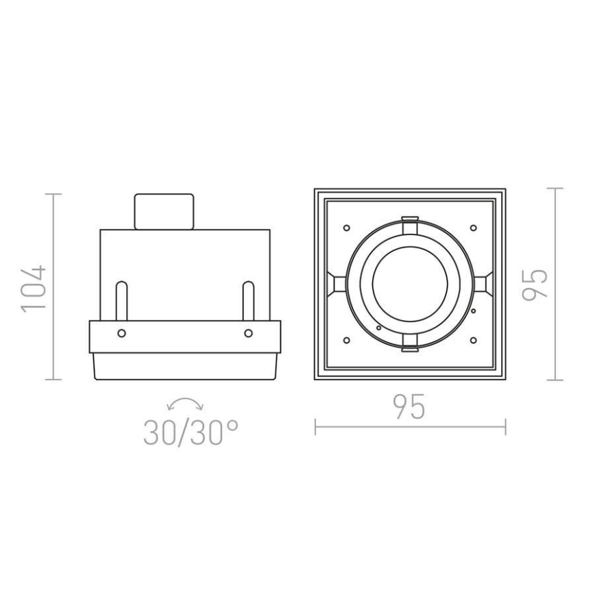 RED - Design Rendl - R12052 - Įleidžiamas šviestuvas ELECTRA 1xGU10/50W/230V