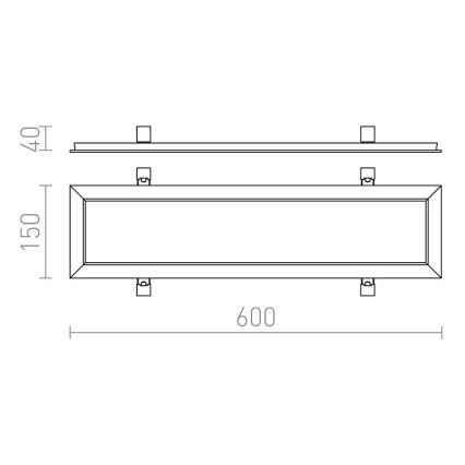 RED - Design Rendl - R12061 - LED Įleidžiamas skydelis STRUCTURAL LED/22W/230V