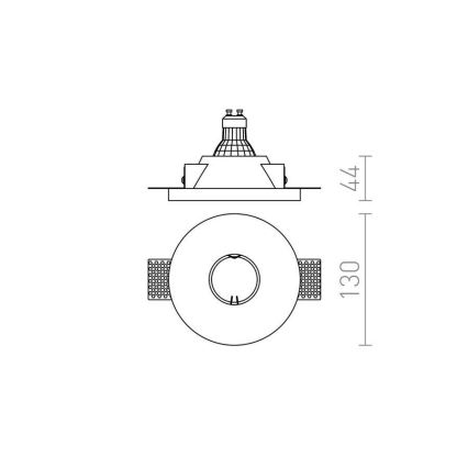 RED - Design Rendl - R12357 - Įleidžiamas šviestuvas DAG 1xGU10/35W/230V