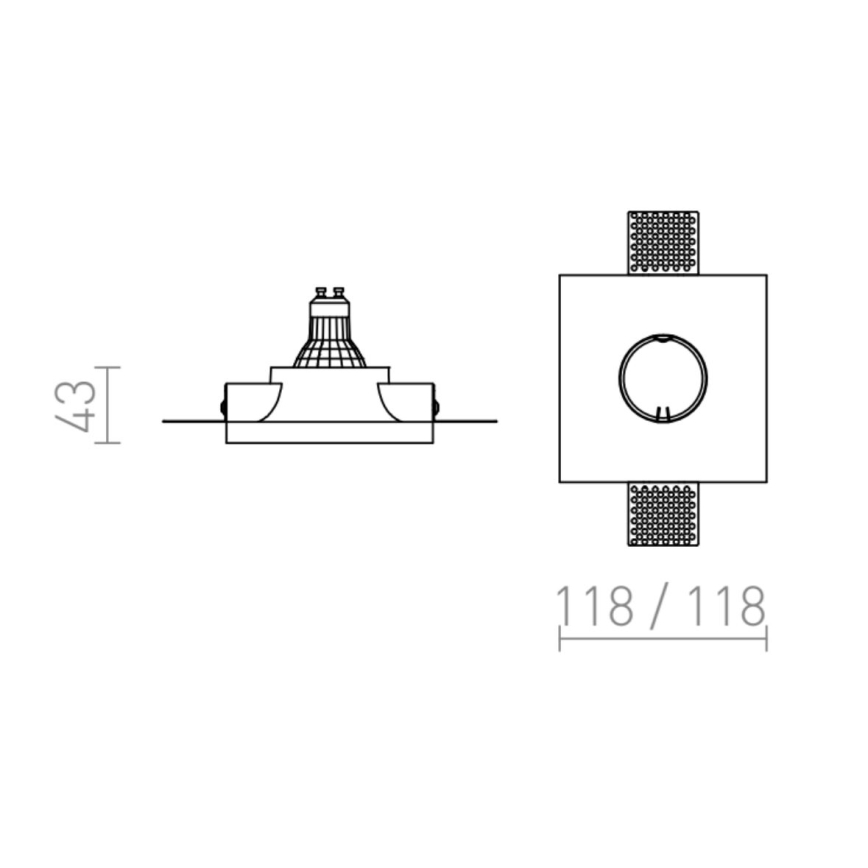 RED - Design Rendl - R12358 - Įleidžiamas šviestuvas DINGO 1xGU10/35W/230V