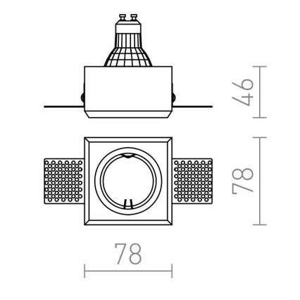 RED - Design Rendl - R12361 - Įleidžiamas šviestuvas QUO 1xGU10/35W/230V