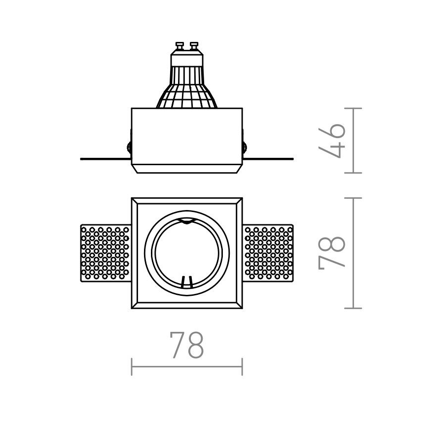 RED - Design Rendl - R12361 - Įleidžiamas šviestuvas QUO 1xGU10/35W/230V