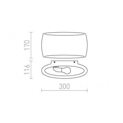 RED - Design Rendl - R12365 - Sieninis šviestuvas VERITA 1xE27/33W/230V baltas