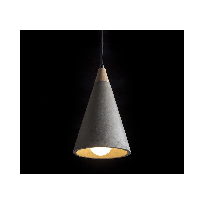 RED - Design Rendl - R12380 - Pakabinamas sietynas HEIDI 1xE27/28W/230V betonas/mediena