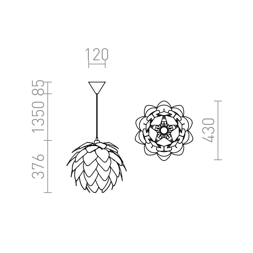 RED - Design Rendl - R12381 - Pakabinamas sietynas ENCOMBRE 1xE27/42W/230V