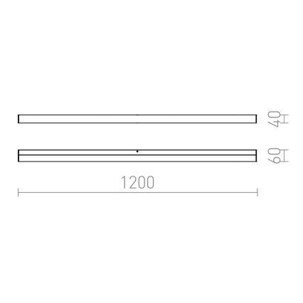 RED - Design Rendl- R12405- LED Vonios veidrodžio šviestuvas LEVIA 24W/230V IP44