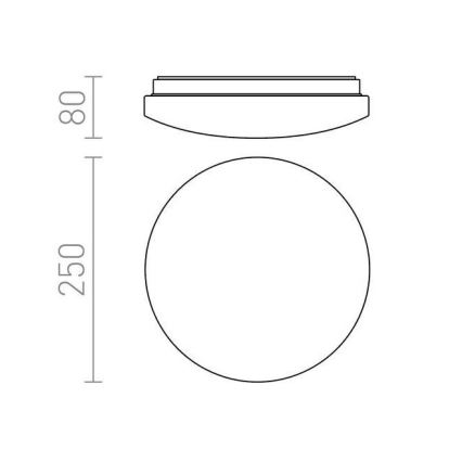 RED - Design Rendl - R12431 - LED Lubinis šviestuvas SEMPRE LED/10W/230V