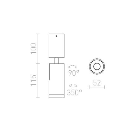 RED - Design Rendl - R12497 - LED Akcentinis šviestuvas BOGARD LED/5W/230V juodas