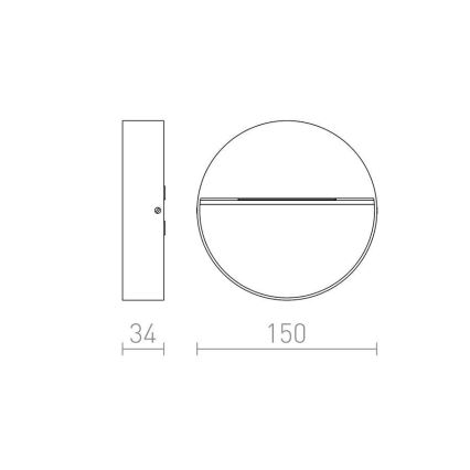 RED-Design Rendl-R12539- LED Sieninis lauko šviestuvas AQILA LED/6W/230V IP54