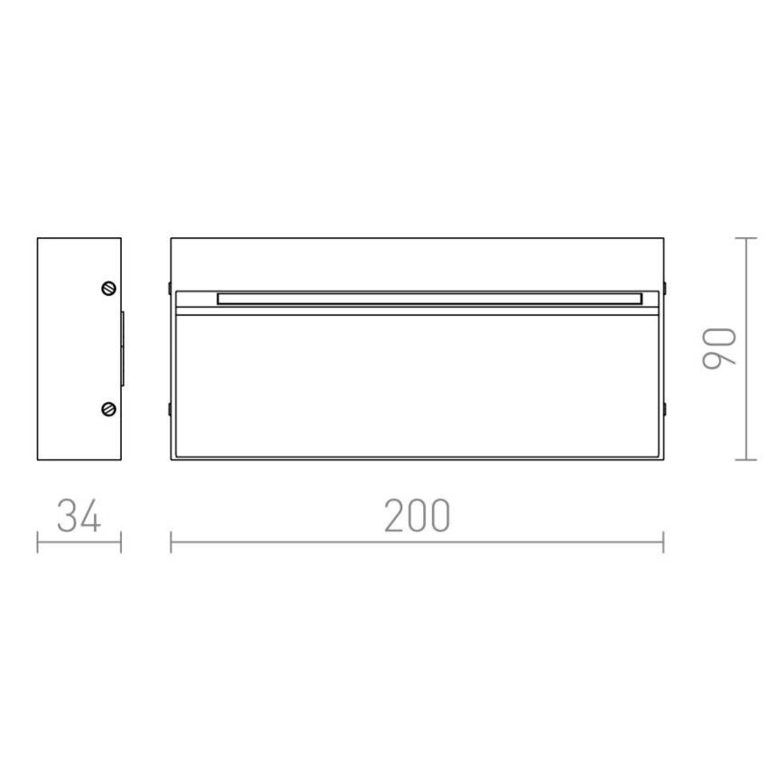 RED - Design Rendl-R12547- LED Sieninis lauko šviestuvas AQILA LED/6W/230V IP54
