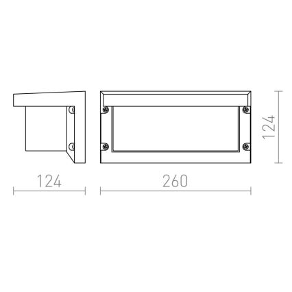 RED - Design Rendl- R12561 - Lauko sieninis šviestuvas HIDE 1xE27/18W/230V IP54