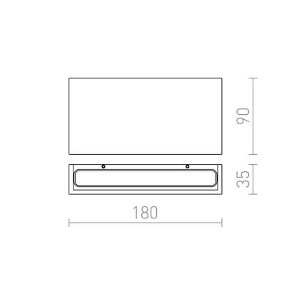 RED-Design Rendl-R12573-LED Lauko sieninis šviestuvas TORINO 2xLED/5W/230V IP54