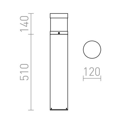 RED - Design Rendl - R12626 - LED Lauko lempa ABAX LED/15W/230V IP54 antracitas