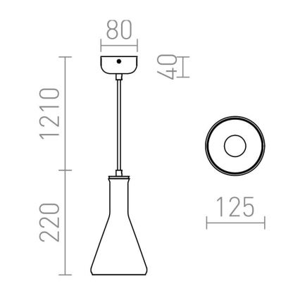 RED - Design Rendl - R12663 - Pakabinamas sietynas PULIRE 1xE14/28W/230V