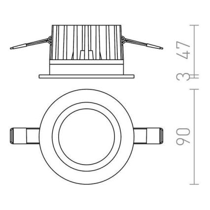 RED -Design Rendl-R12716- LED Įleidžiamas vonios šviestuvas TOLEDO 8W/230V IP44