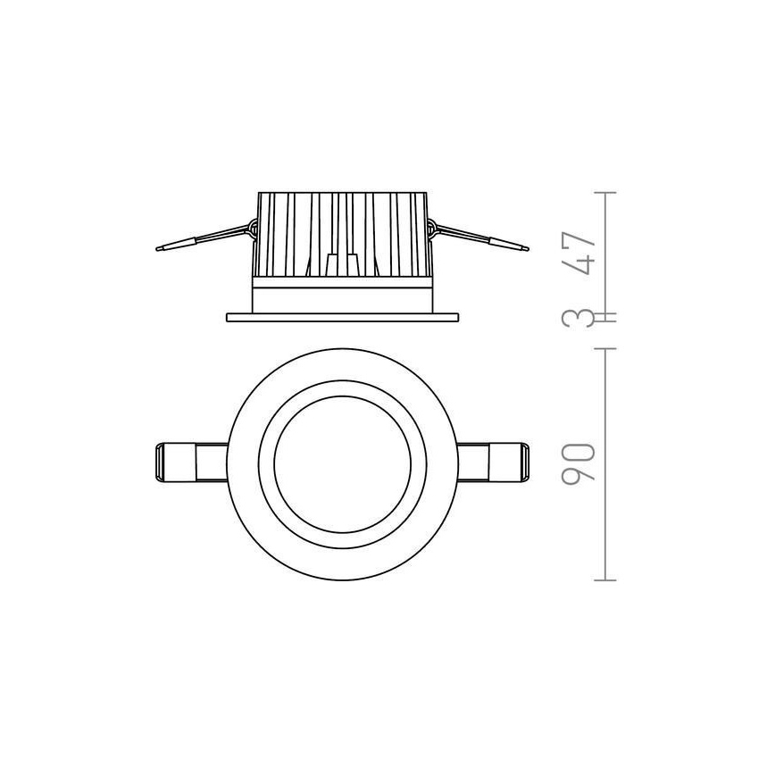 RED -Design Rendl-R12716- LED Įleidžiamas vonios šviestuvas TOLEDO 8W/230V IP44